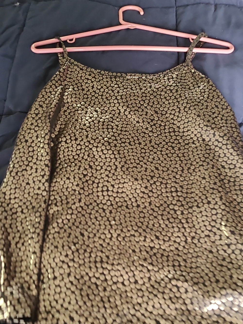 Gold Sequin Camisole Tank